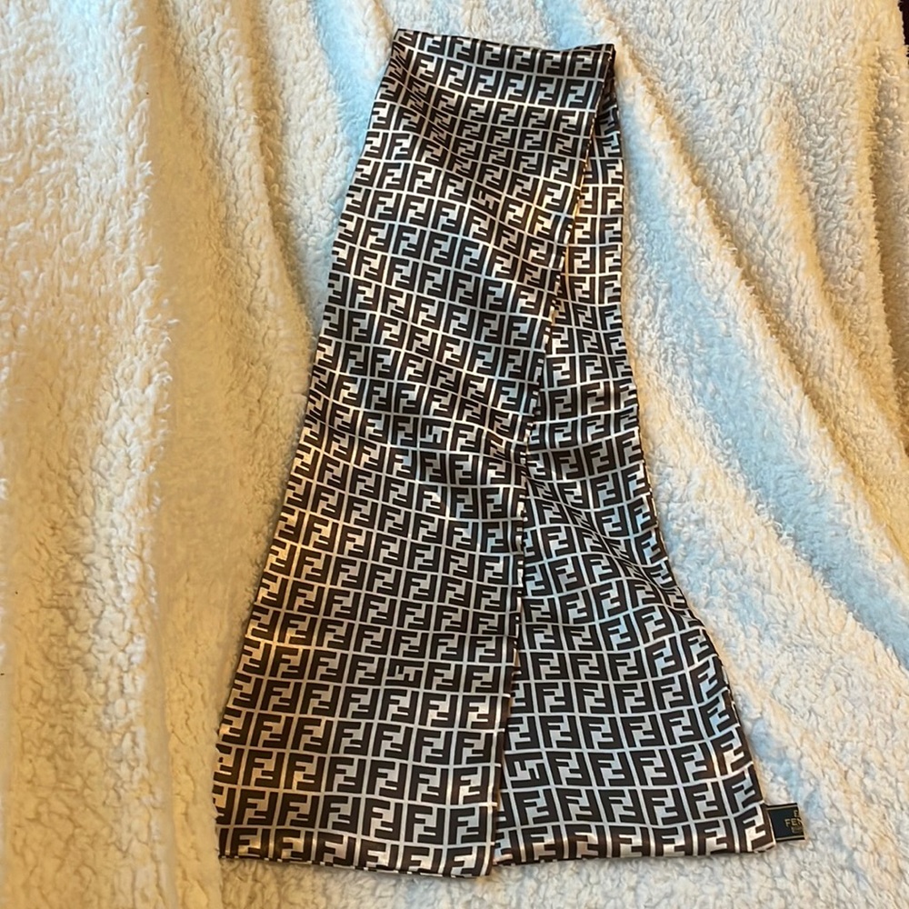 Fendi Zucca 100% Silk scarf NWOT